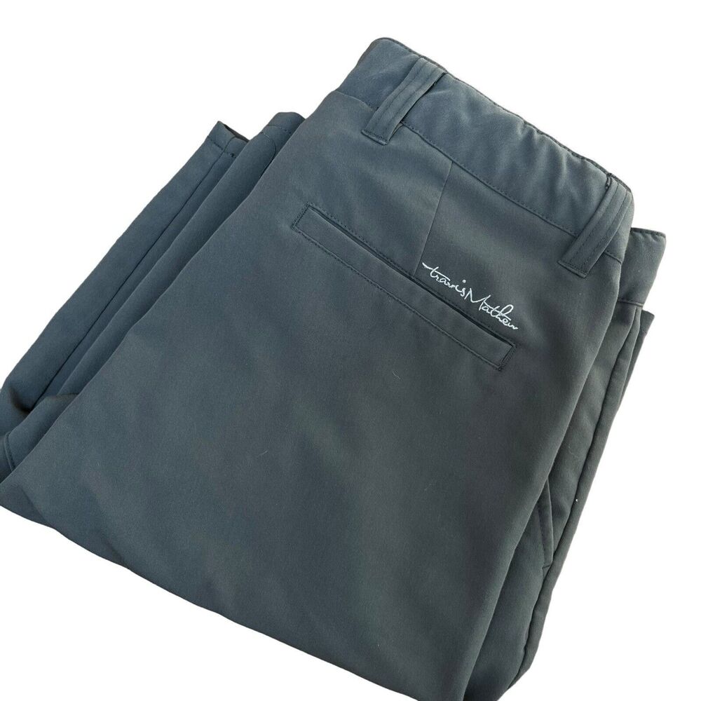Travis Mathew Golf Shorts Men's 32 Gray Chino Stretch Polyester Blend